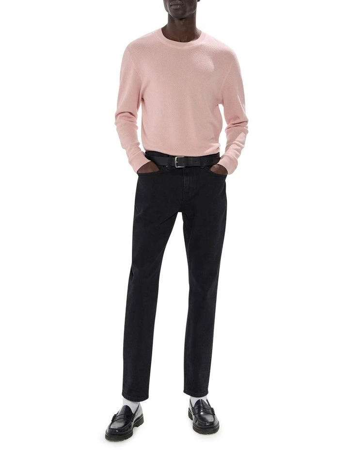 Gordon Textured Merino Knit in Stucco Pink image 2