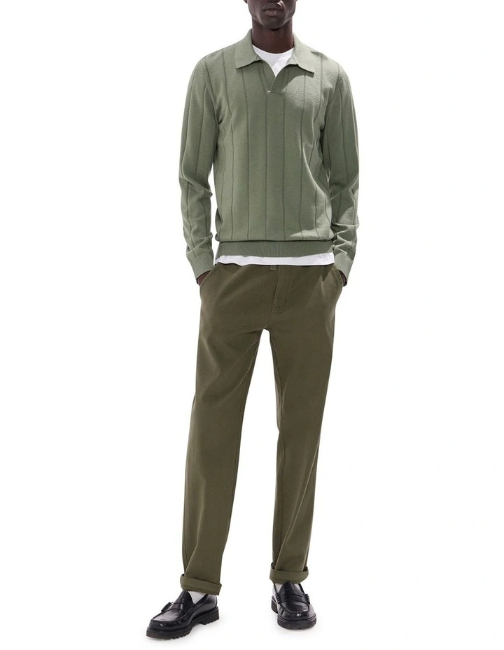 Arthur Wool Blend Polo in Agave Green image 2