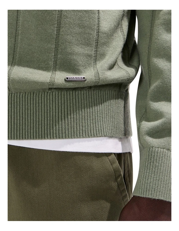 Arthur Wool Blend Polo in Agave Green image 3