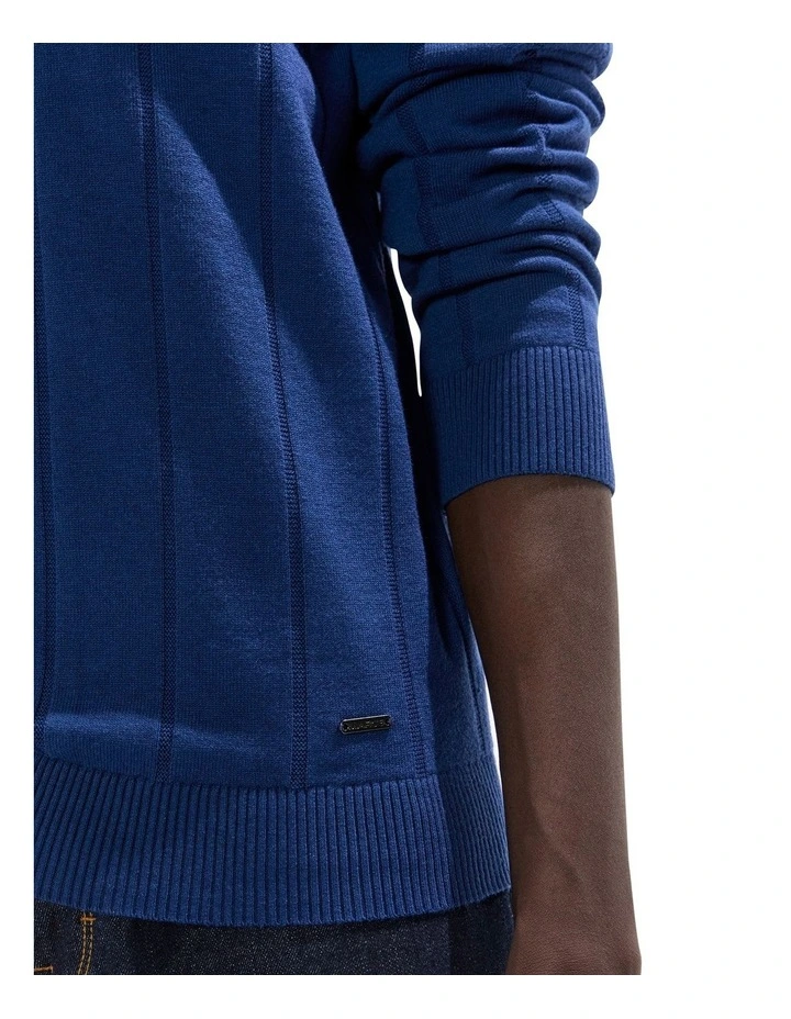 Arthur Wool Blend Polo in Lapis Blue image 3