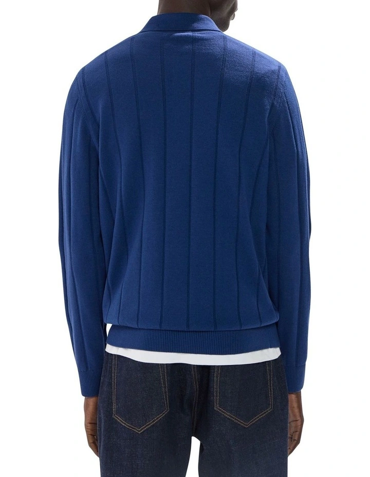 Arthur Wool Blend Polo in Lapis Blue image 4