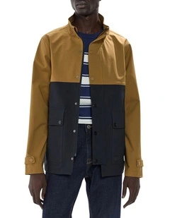 Adam Contrast Anorak Jacket in Navy