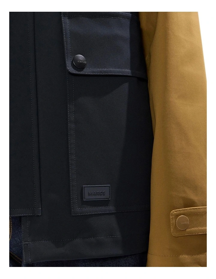 Adam Contrast Anorak Jacket in Navy image 3