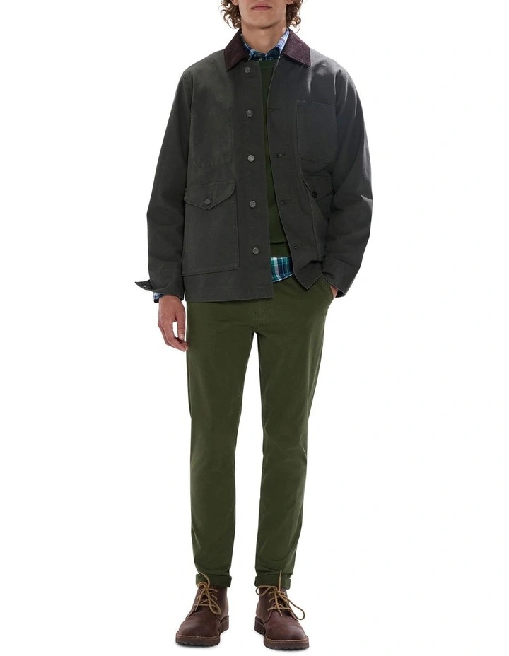 Brayden Slim Fit Chino Pant in Dark Forest image 1