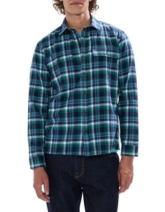 Clayton Check Shirt in Navy Multi