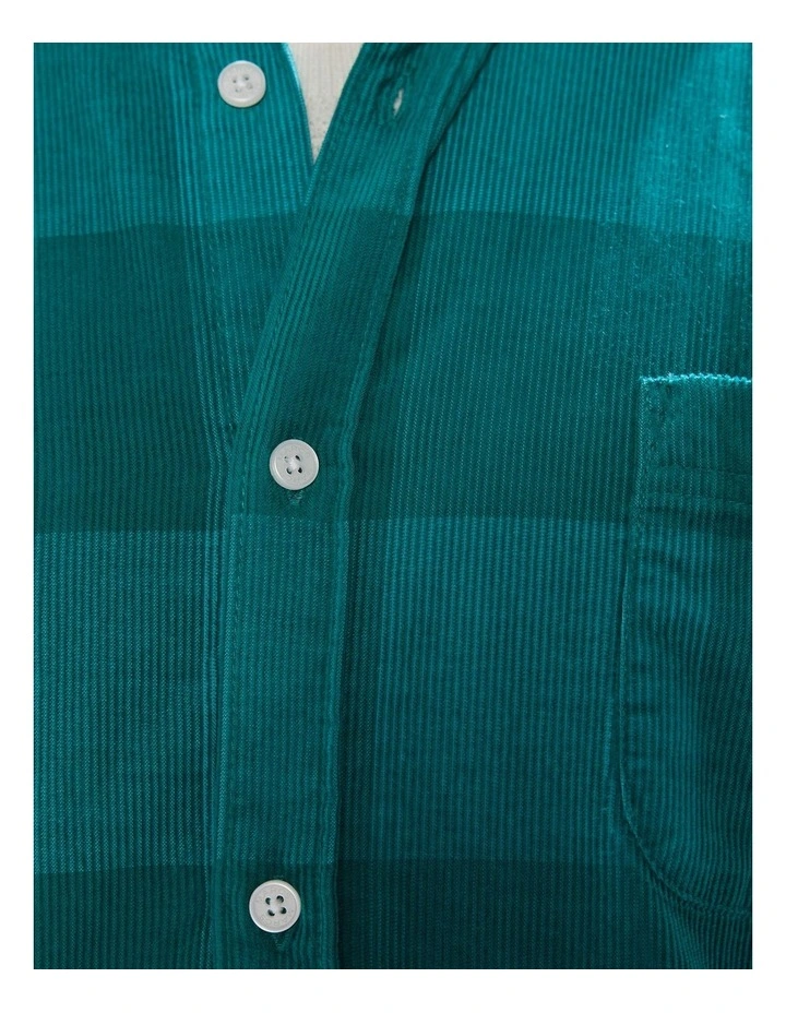 Chad Cord Check Shirt in Bayou Blue image 4