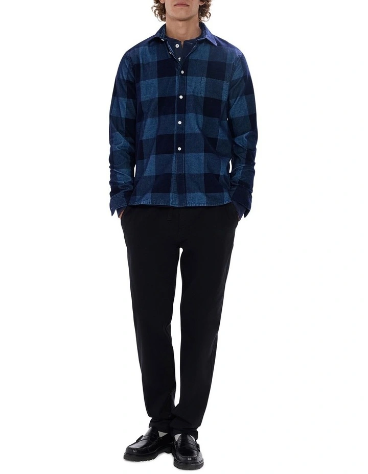 Chad Cord Check Shirt in Navy image 2