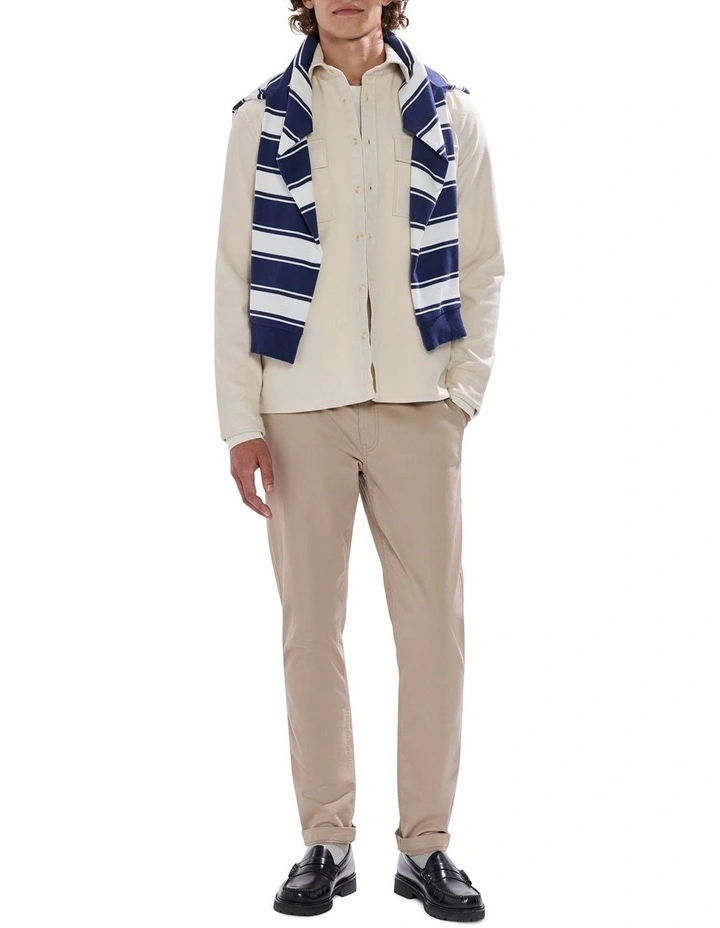 Juny Cotton Over Shirt in Birch image 2