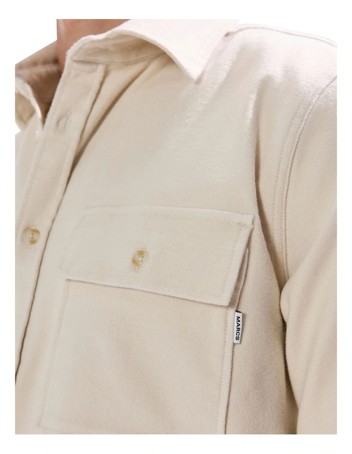 Juny Cotton Over Shirt in Birch image 3