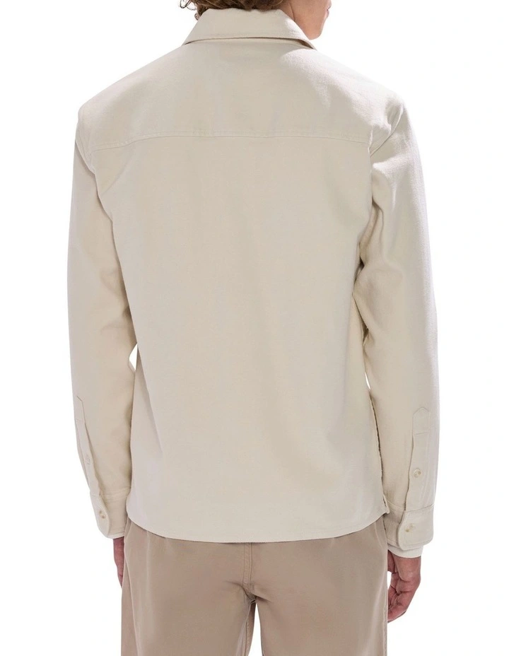 Juny Cotton Over Shirt in Birch image 4