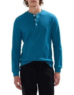 Radar Love Henley Top in Dark Teal