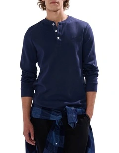 Radar Love Henley Top in Navy