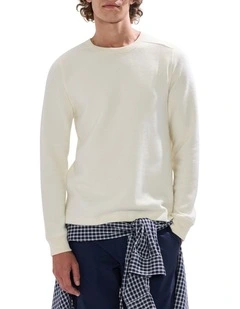 Let It Rain Brushed Rib Top in Biscuit