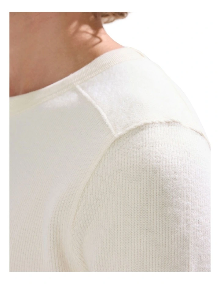 Let It Rain Brushed Rib Top in Biscuit image 3