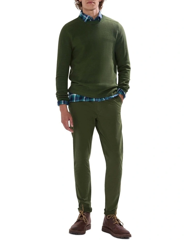 Let It Rain Brushed Rib Top in Dark Moss image 2