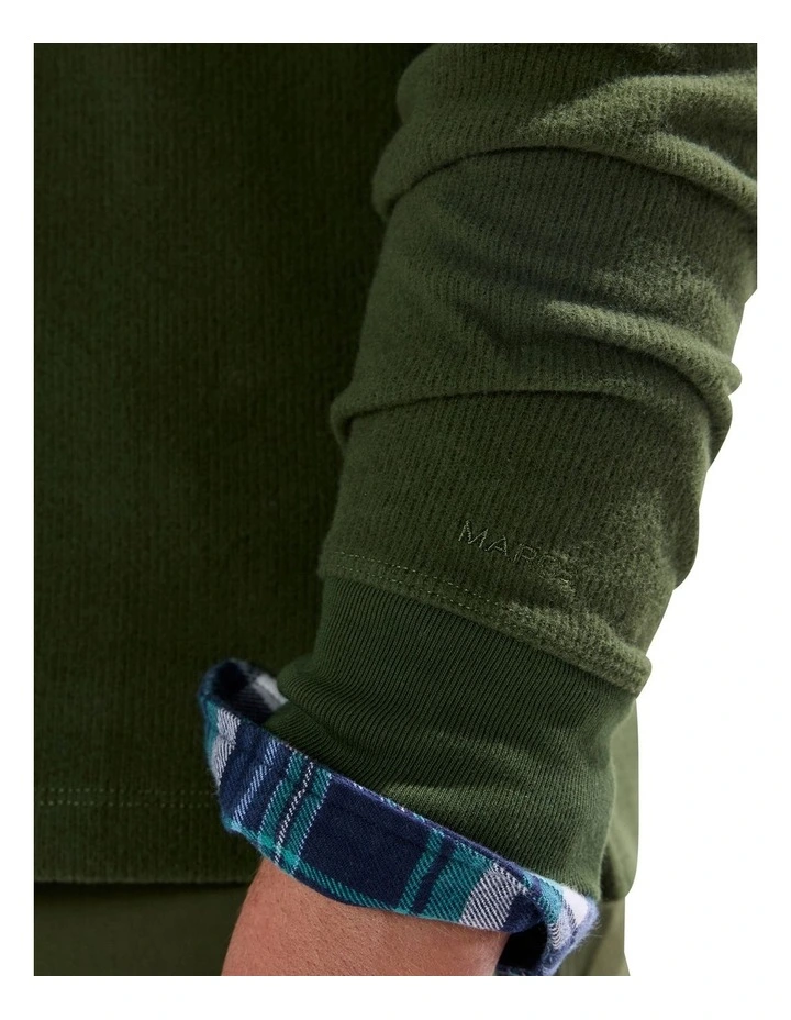 Let It Rain Brushed Rib Top in Dark Moss image 3