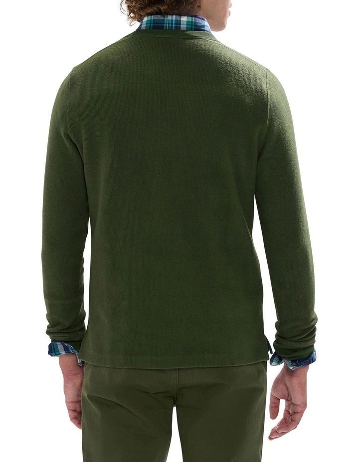 Let It Rain Brushed Rib Top in Dark Moss image 4