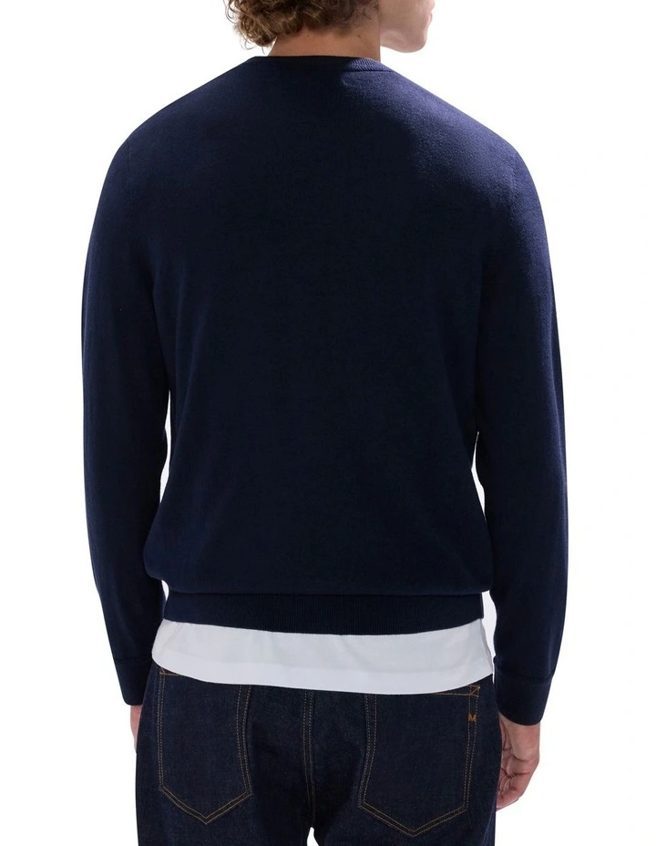 Bot To Go! Knit T-shirt in Navy image 4