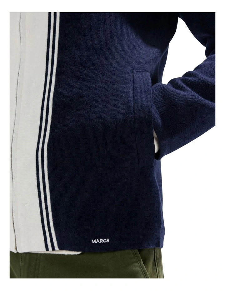 Nagano Knit Jacket in Navy image 4