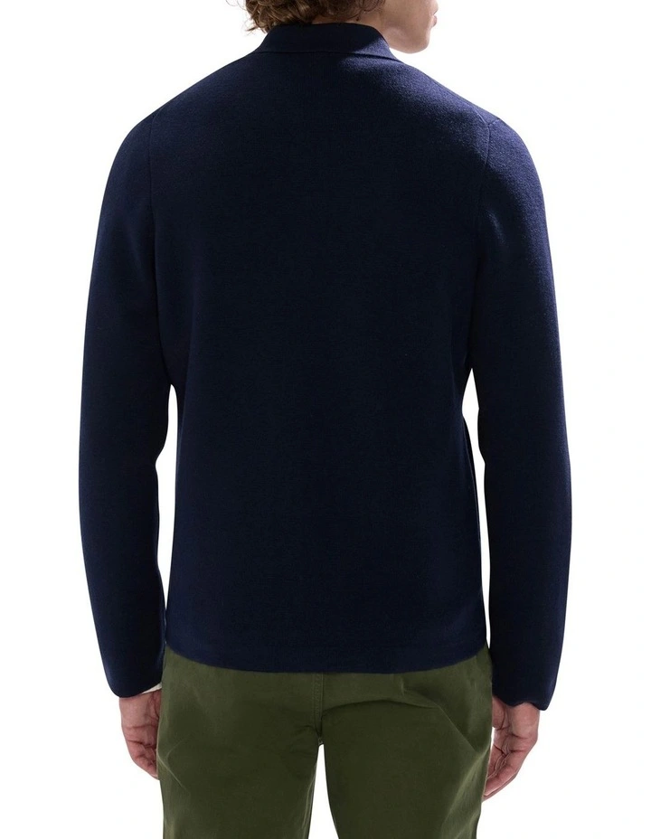 Nagano Knit Jacket in Navy image 5