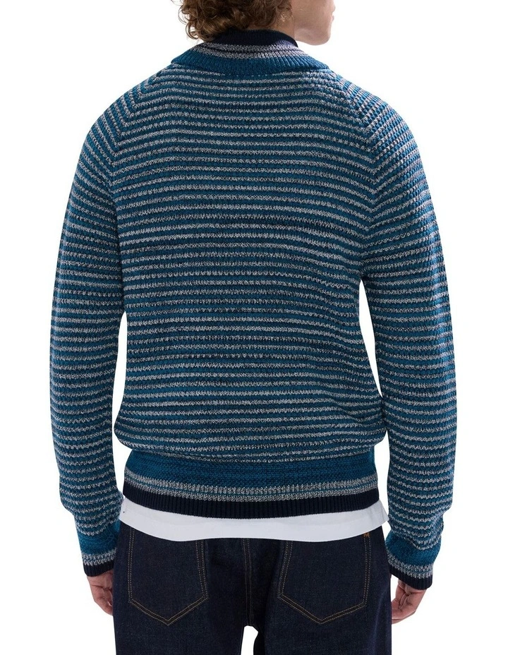 Kaito Wool Blend Knit T-shirt in Dark Teal image 4