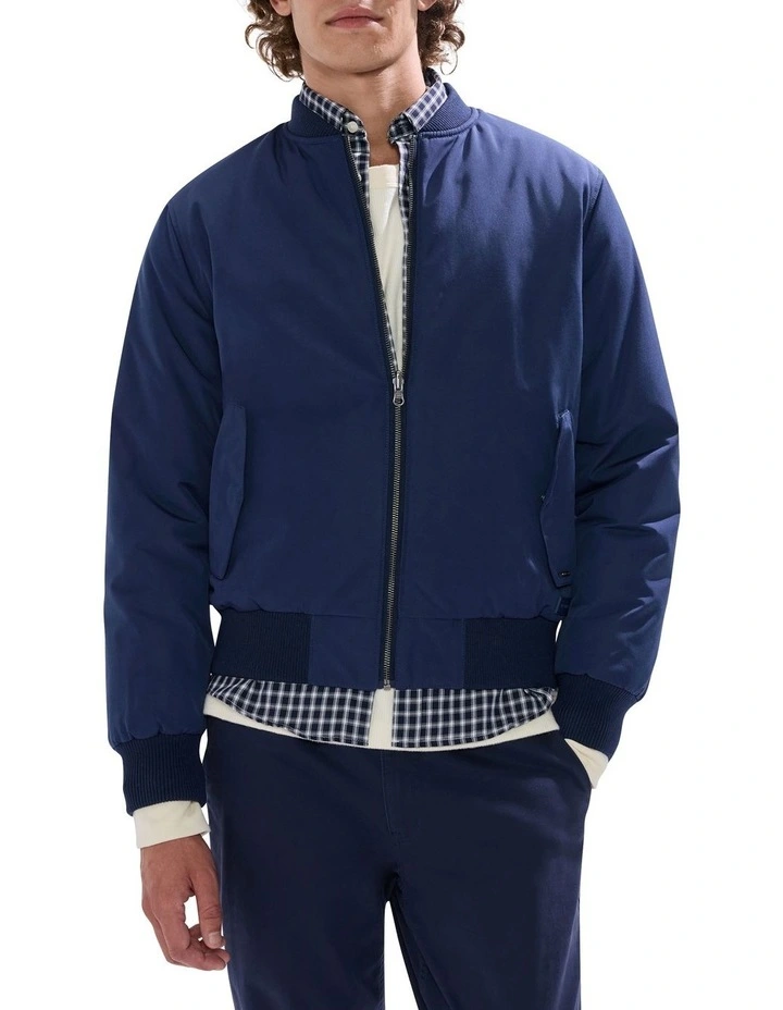 Mingyu Reversible Bomber in Navy/Teal image 1