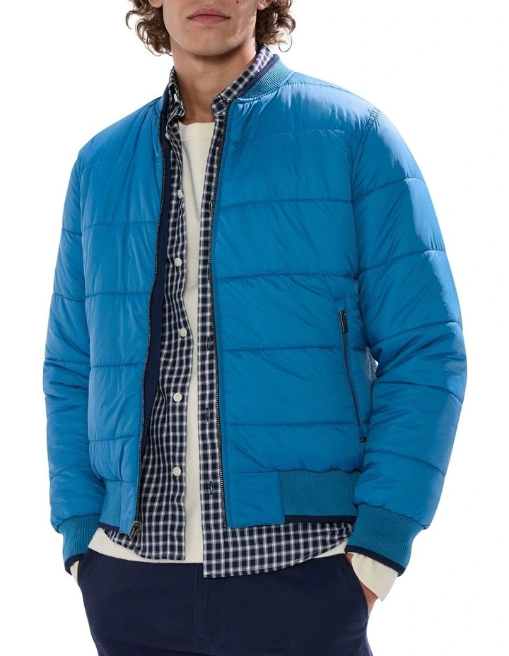 Mingyu Reversible Bomber in Navy/Teal image 2