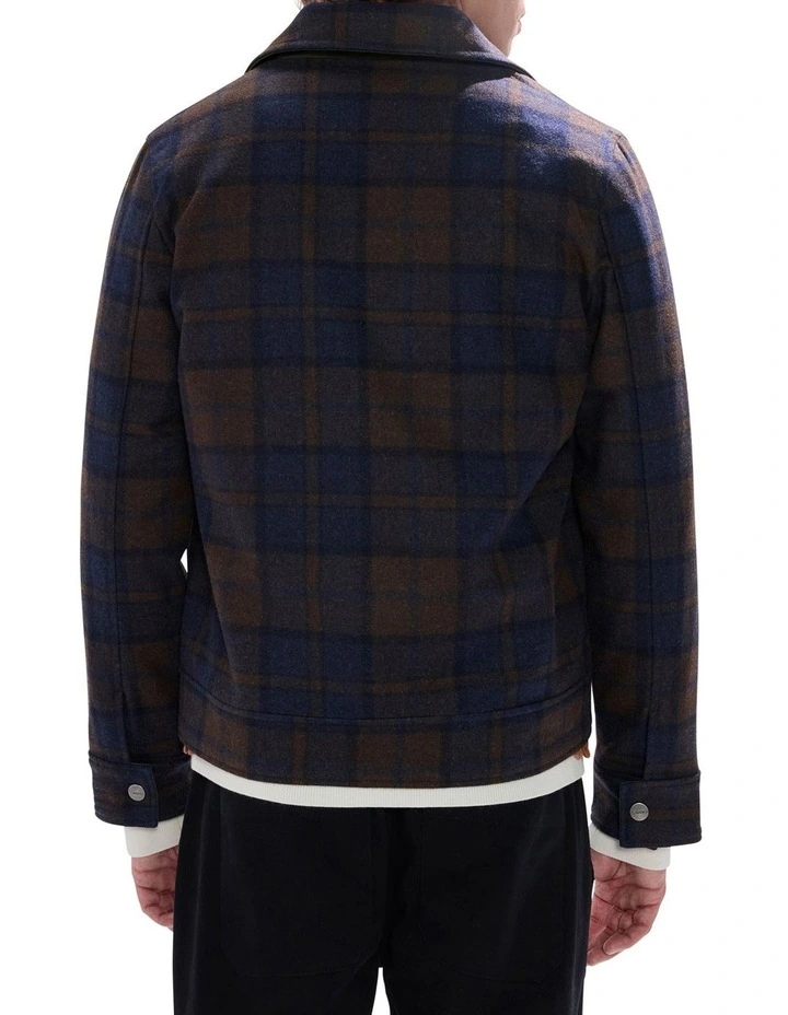 Victor Reversible Check Jacket in Blue image 4