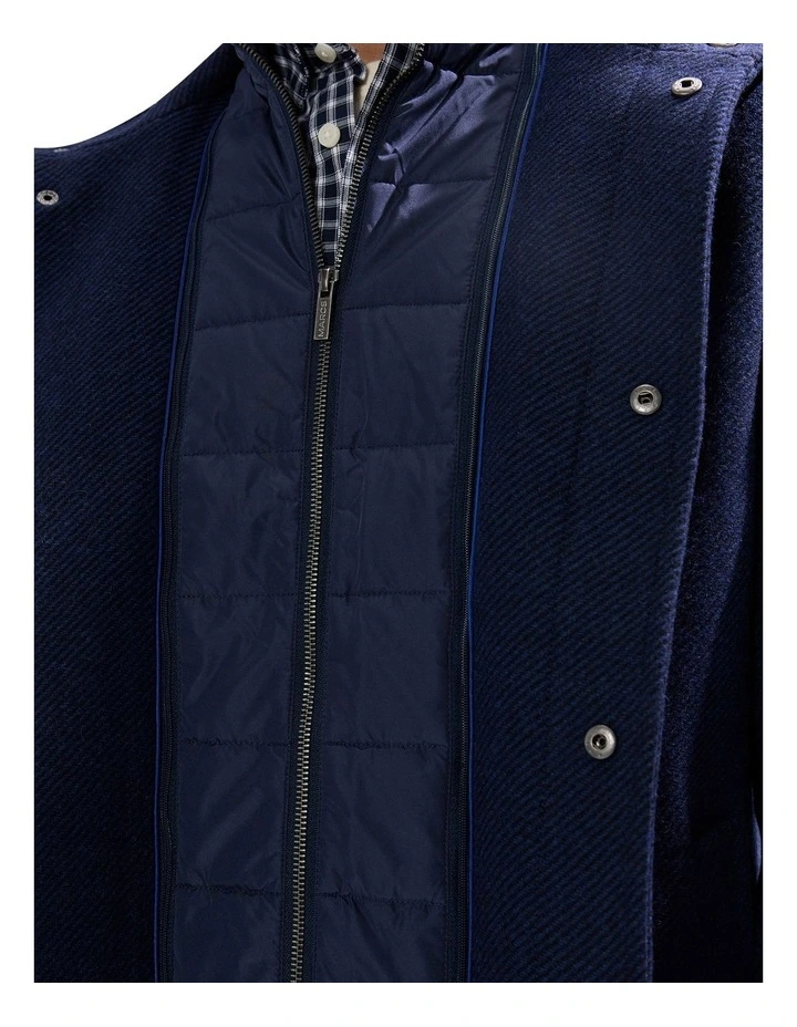 Kurt Wool Blend Coat in Navy image 4