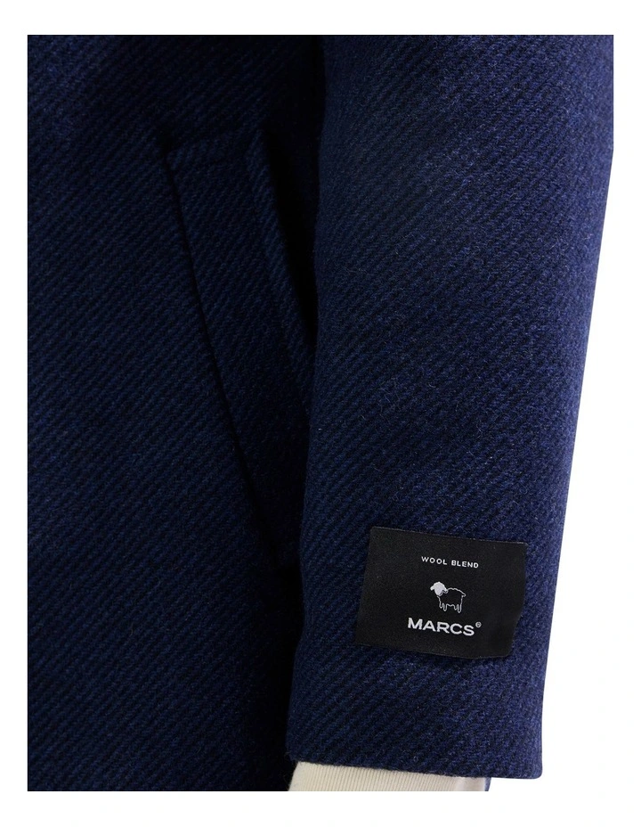 Kurt Wool Blend Coat in Navy image 5