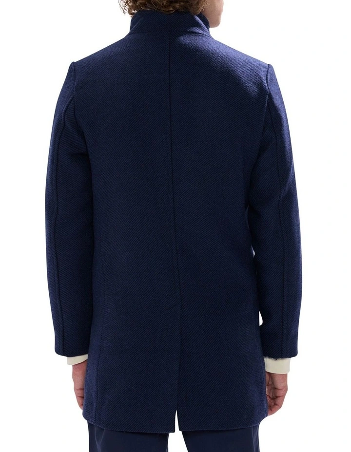 Kurt Wool Blend Coat in Navy image 6
