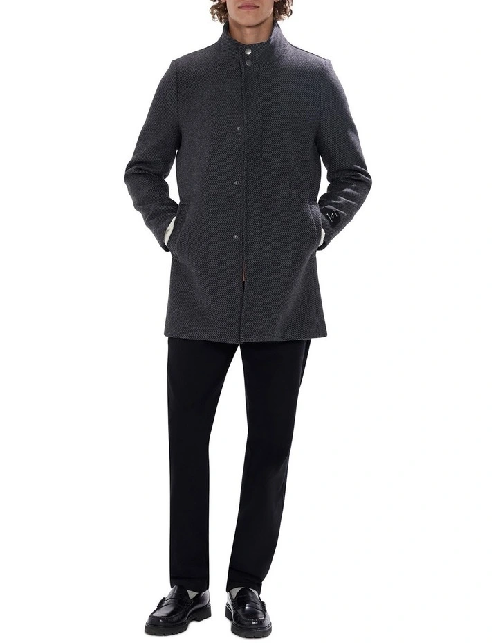 Kurt Wool Blend Coat in Charcoal image 2