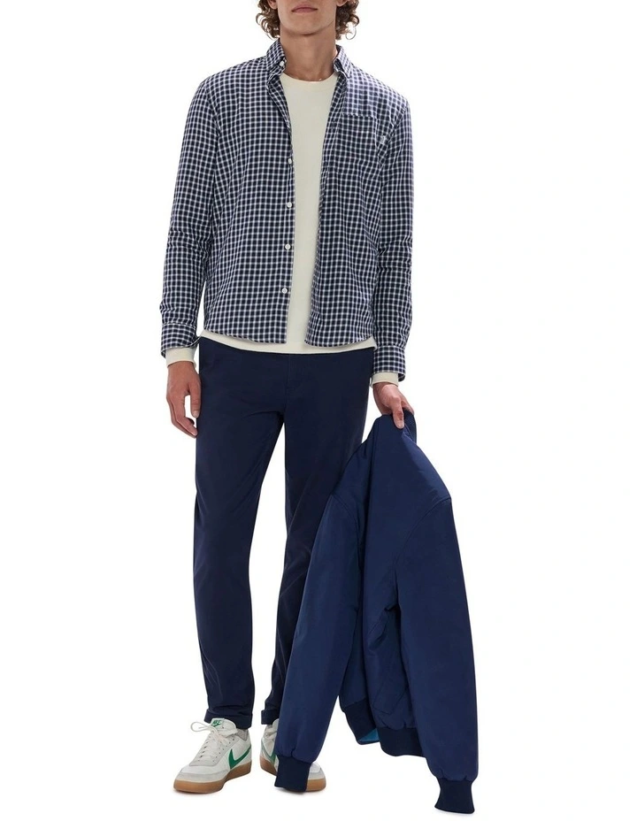 Sebastian Check Shirt in Navy image 2