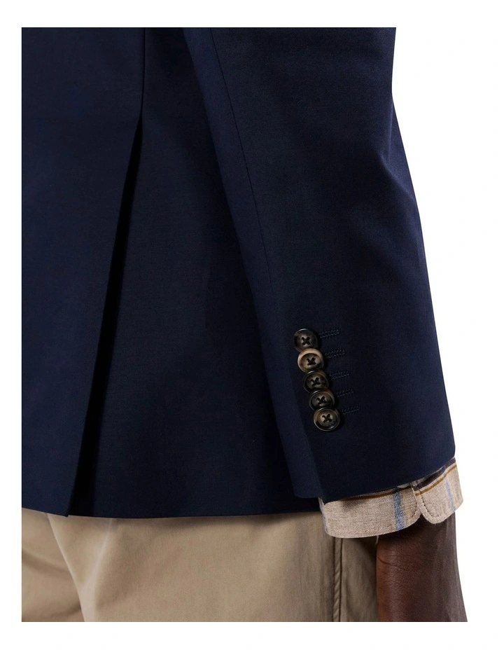 Evan Cotton Twill Blazer in Navy image 3