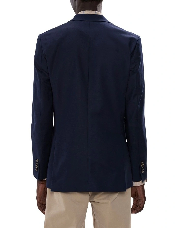 Evan Cotton Twill Blazer in Navy image 4