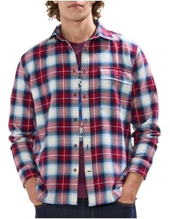 Mitchell Check Shirt in Dark Plum