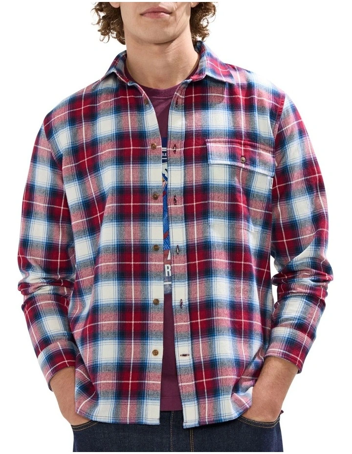 Mitchell Check Shirt in Dark Plum image 1