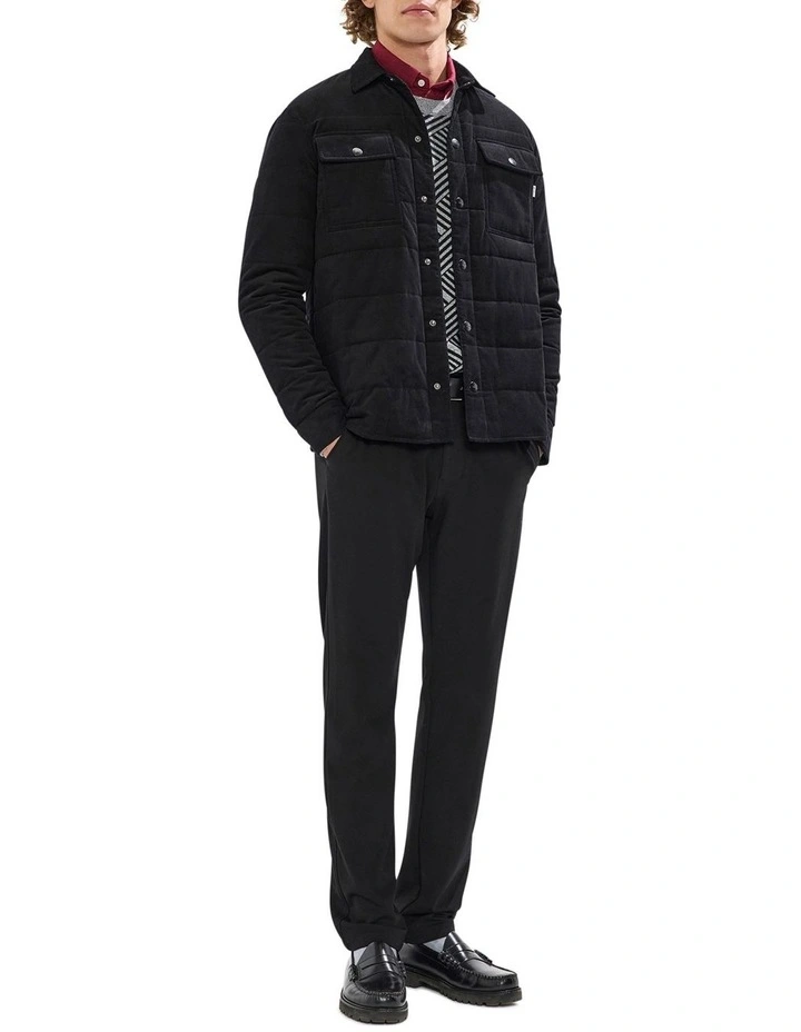 Carlo Quilted Shacket in Black image 2