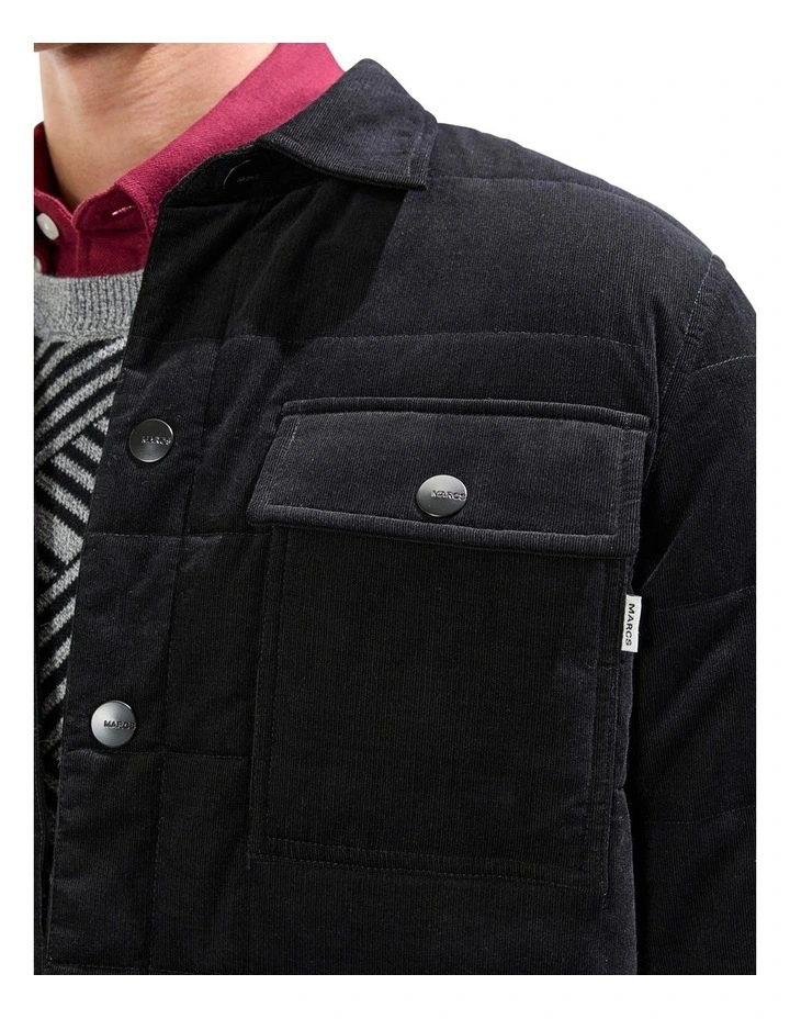 Carlo Quilted Shacket in Black image 3