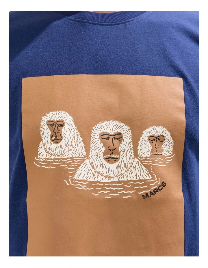 Hot Spring Time Machine Tee in Navy image 3