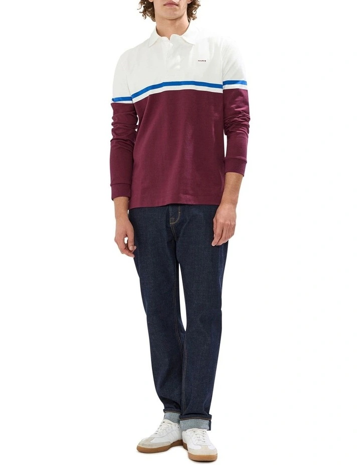 Herbie Brushed Rugby Top in Fig image 2