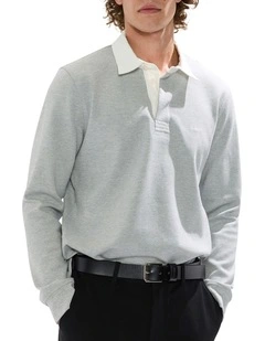 Dennis Rugby Top in Grey Marle