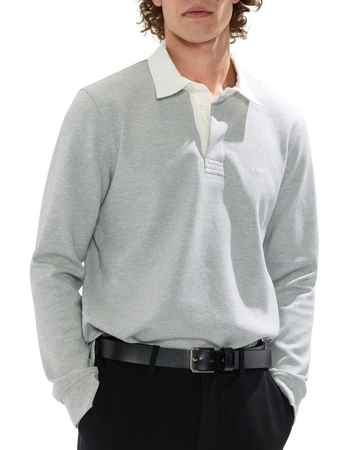 Dennis Rugby Top in Grey Marle image 1