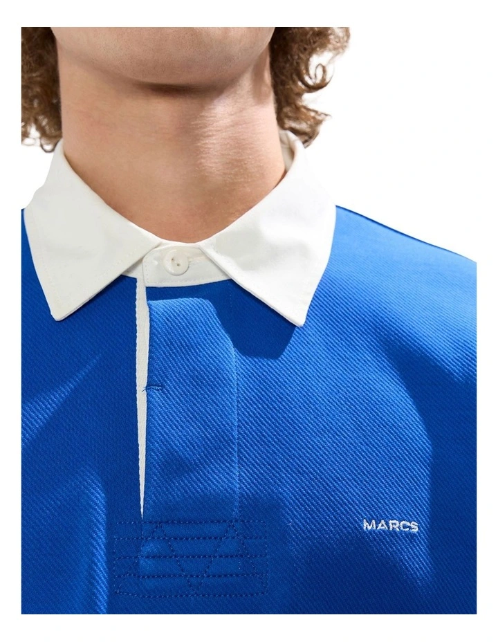 Dennis Rugby Top in Azure Blue image 3