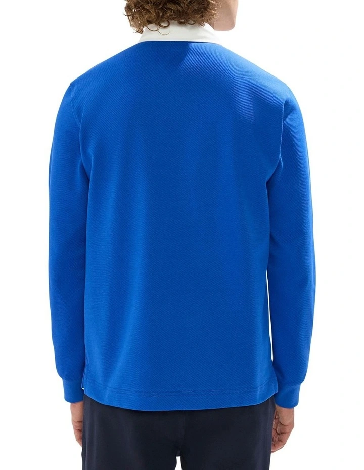 Dennis Rugby Top in Azure Blue image 4