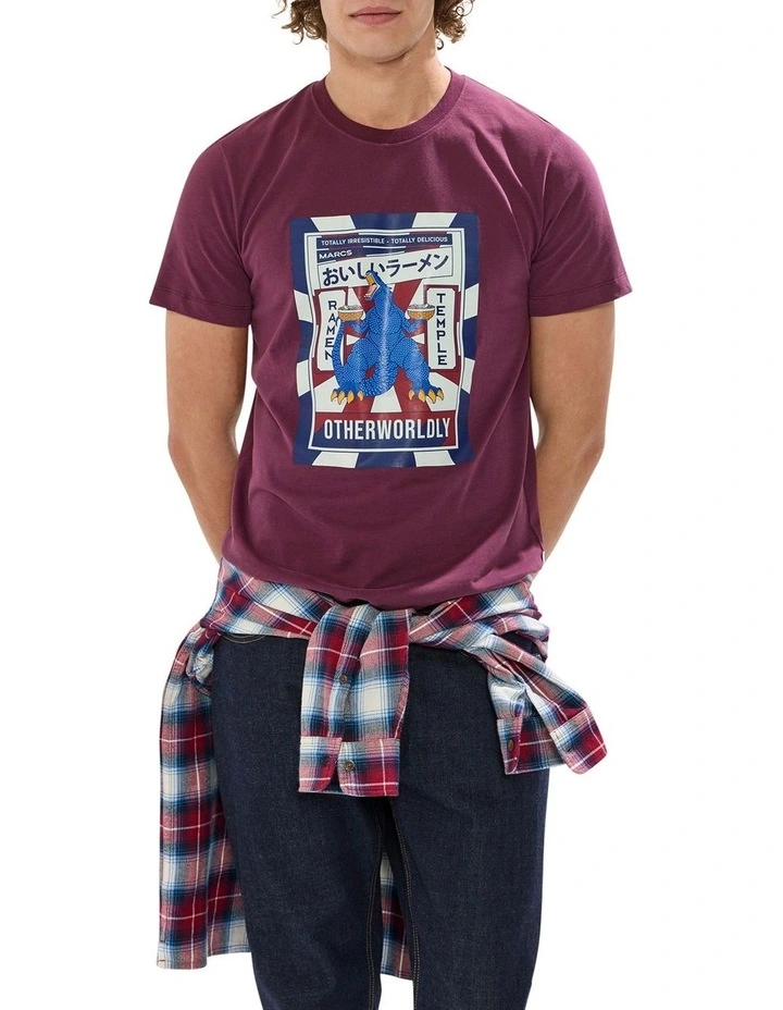 Kaiju Tee in Fig image 1