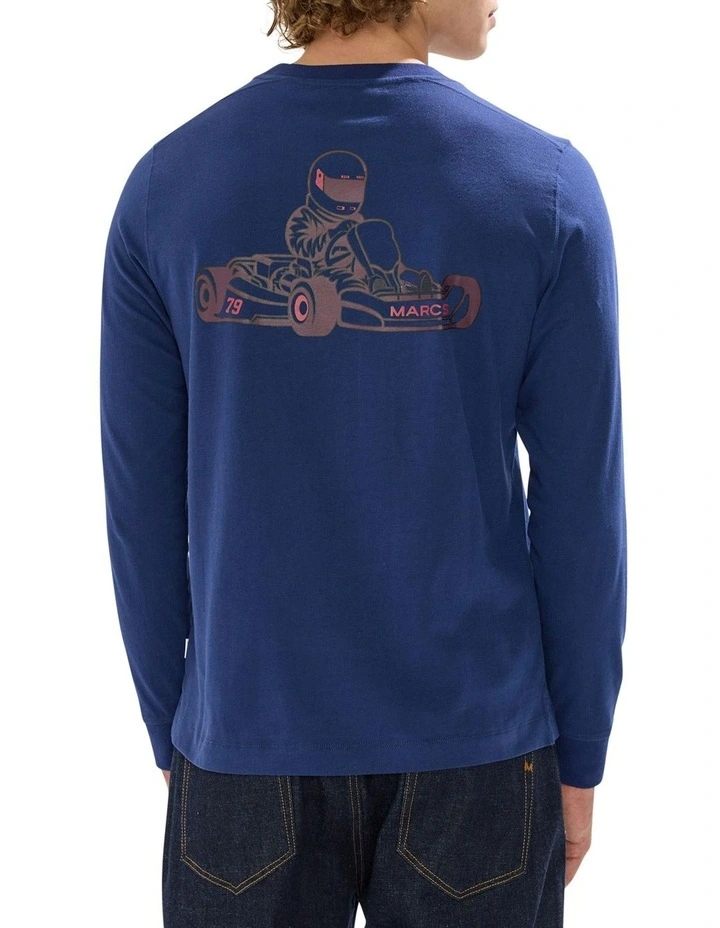 The Karting Line Top in Navy image 4