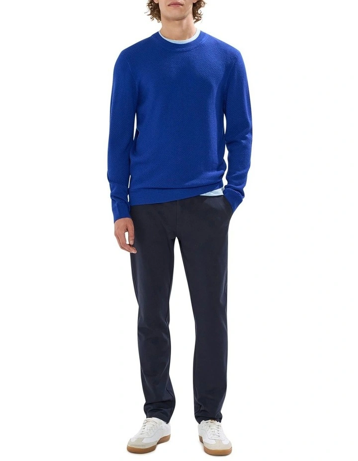 Gordon Textured Merino Knit in Azure Blue image 2