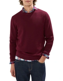 Gordon Textured Merino Knit in Fig