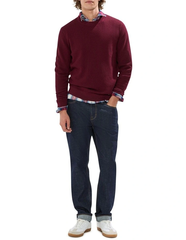 Gordon Textured Merino Knit in Fig image 2